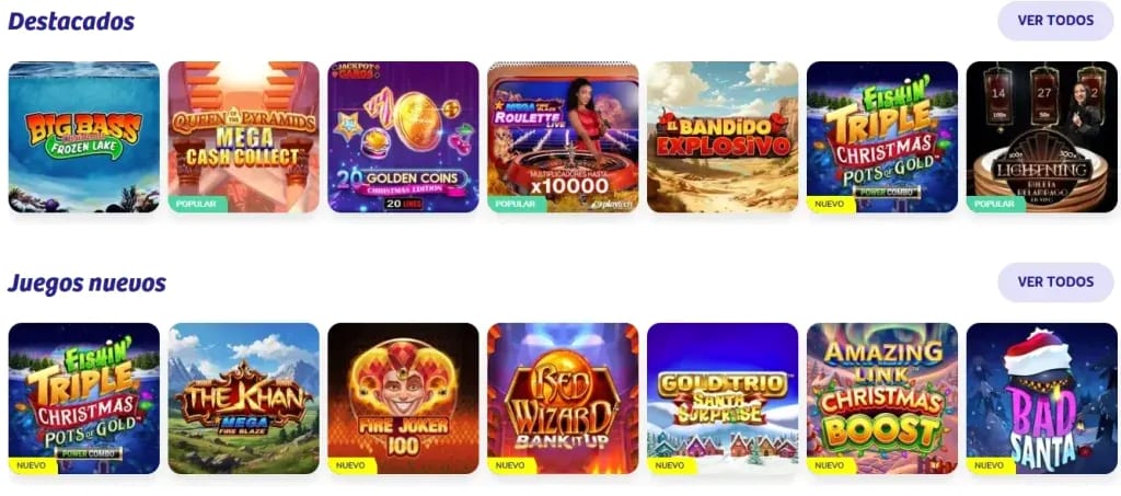 Juegos de casino Playuzu disponibles